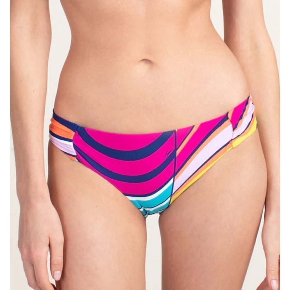 Trina Turk 'Catch-A-Wave' Shirred-Side Bikini Bottom, Multicolor